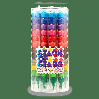 Stack of stars stacking crayons -24 pack