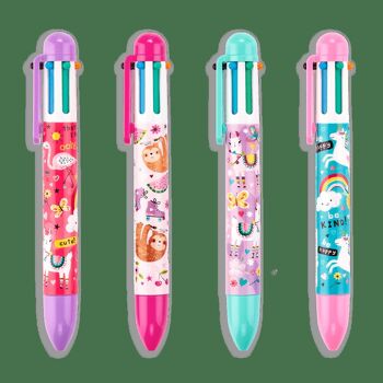 Funtastic Friends Lot de 24 stylos multicolores 6 clics 2