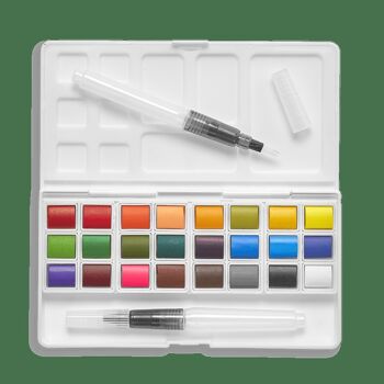 Chroma mélange la palette d'aquarelle de voyage 4