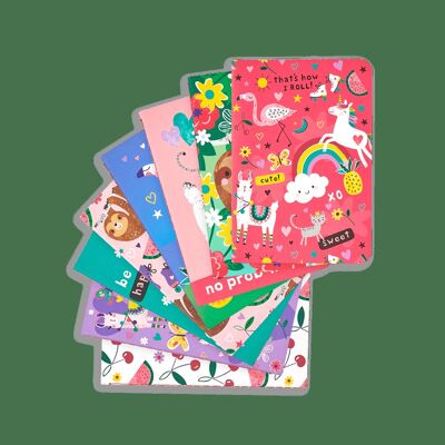 Carnets de poche Funtastic Friends - Paquet de 8