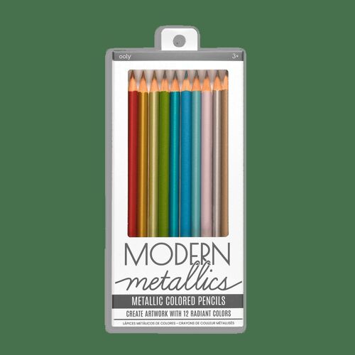 Modern metallics colored pencils