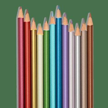 Crayons de couleur métalliques modernes 2