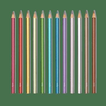 Crayons de couleur métalliques modernes 4