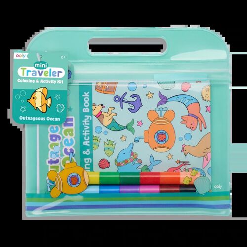 Mini traveler coloring and activity kit - outrageous ocean