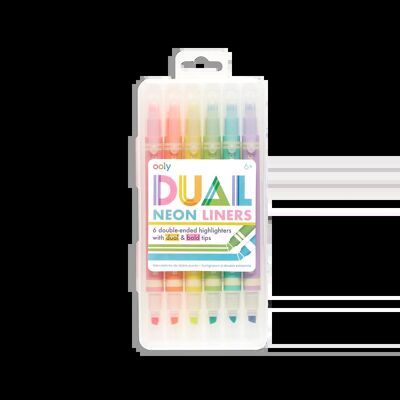 Dual liner double-ended neon highlighters