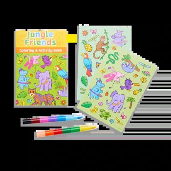 Kit coloriage et activités mini voyageur - amis de la jungle 5