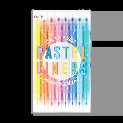 Pastel liners dual tip markers