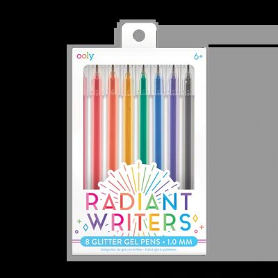 Radiant writers glitter gel pens