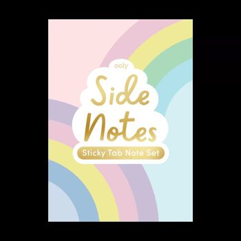 Bloc-notes à onglets adhésifs Side Notes - arcs-en-ciel pastel 1