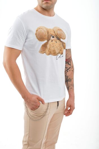 T-SHIRT BLANC IMPRIMÉ OURS ÉDITION LIMITÉE 2