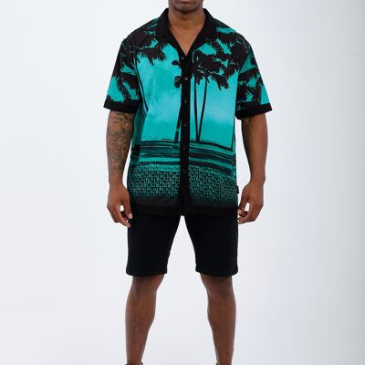 Mint Green Palm Tree Shirt