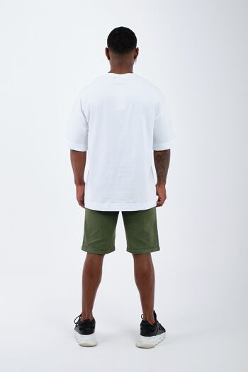 T-shirt tête de mort avec transferts - Blanc 4