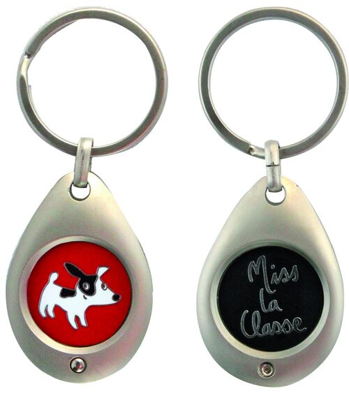 Porte-clés jeton blister miss la classe