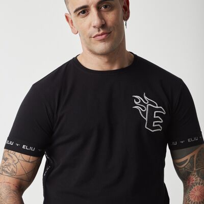 Camiseta Parche Fuego - Negro