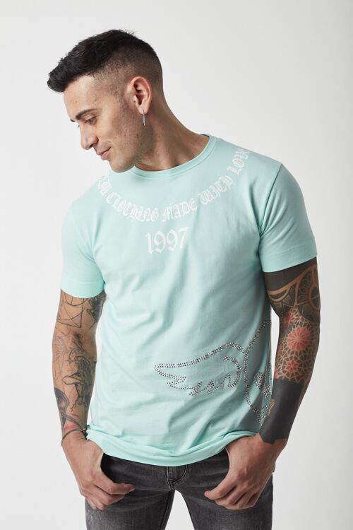 Camiseta MOTIV CON TRANFER Brillo - Verde Agua