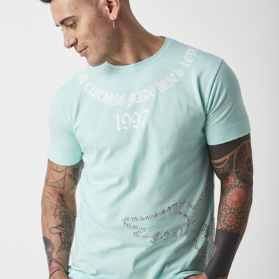 T-shirt MOTIV CON TRANSFER Glossy - Verde Acqua