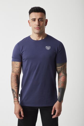 T-shirt basique bleu marine 1