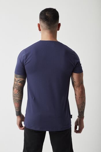 T-shirt basique bleu marine 4