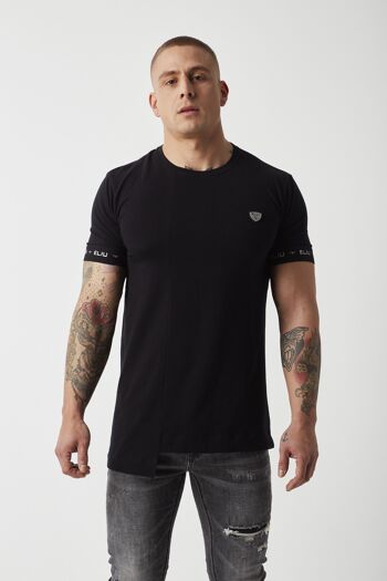 T-shirt fendu noir 2