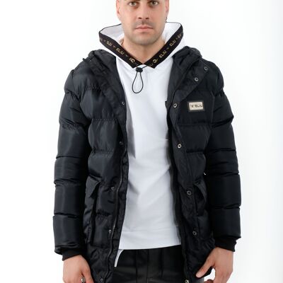 Schwarzer Pariser Parka