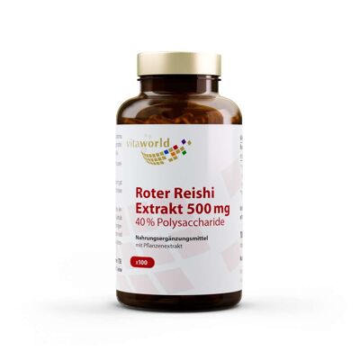 Red Reishi Extract 500 mg 40% Polysaccharides (100 caps)