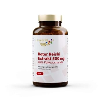 Extrait de Reishi Rouge 500 mg 40% Polysaccharides (100 gélules) 1