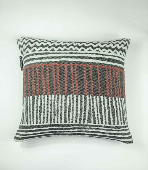 Cojín tutsi blanco y negro