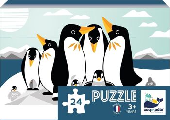 Puzzle enfant 24 pièces Famille Pingouin - Made in France 5