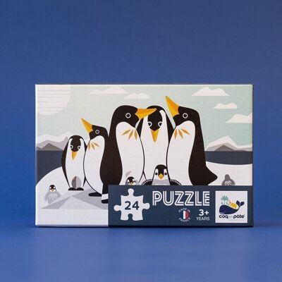 Puzzle per bambini da 24 pezzi Penguin Family - Prodotto in Francia