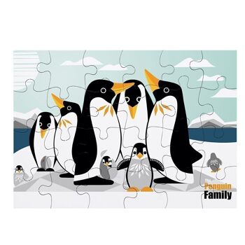 Puzzle enfant 24 pièces Famille Pingouin - Made in France 3