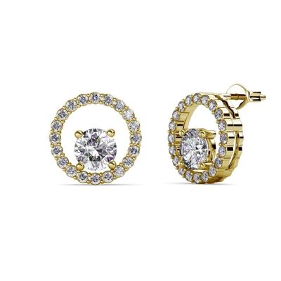 Desiree earrings - Gold and crystal