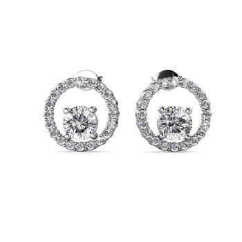 Boucles d'oreilles Desiree  - Argenté et cristal 7