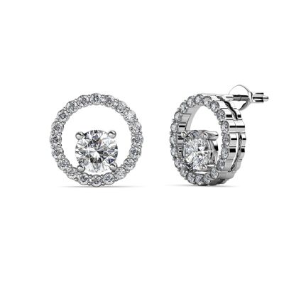 Desiree earrings - Silver and crystal