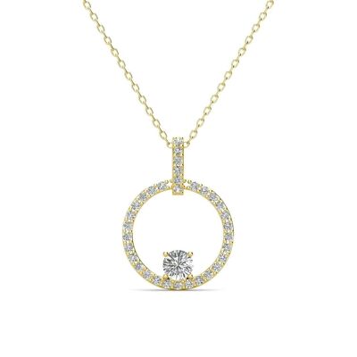 Amory pendant - Gold and crystal