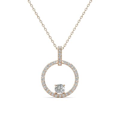 Amory pendant - Rose gold and crystal