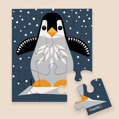 9-teiliges Kinderpuzzle Pinguin – Hergestellt in Frankreich