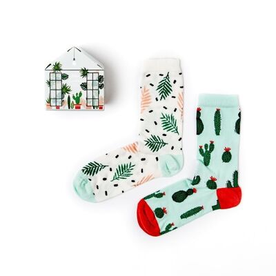 Caja de regalo de calcetines de invernadero para mujer