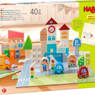 HABA Play World Puzzle Vie citadine - Jouet en bois