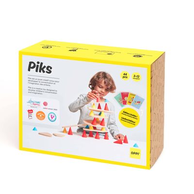 Wooden educational construction toy - Piks® Kit Limited Edition