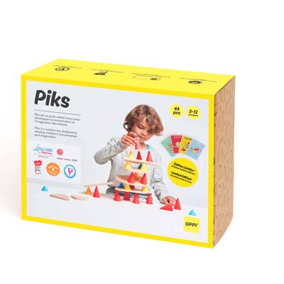 Wooden educational construction toy - Piks® Kit Limited Edition