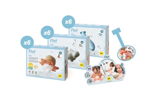 Flot® Pack Implantation - Jouet de bain éco-responsable