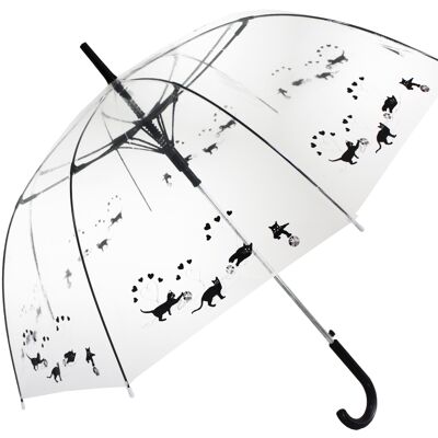 Ombrello - Gatti Neri Dritto Trasparente, Regenschirm, Parapluie, Paraguas