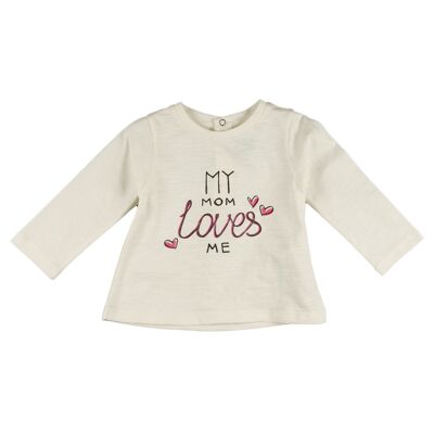 Elfenbeinfarbenes T-Shirt für Babys CAMISINTY