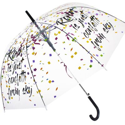 Paraguas, Lluvia es confeti del cielo Directo Transparente, Regenschirm, Parapluie, Paraguas