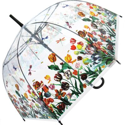 Regenschirm - Tulips Straight Transparent, Regenschirm, Parapluie, Paraguas
