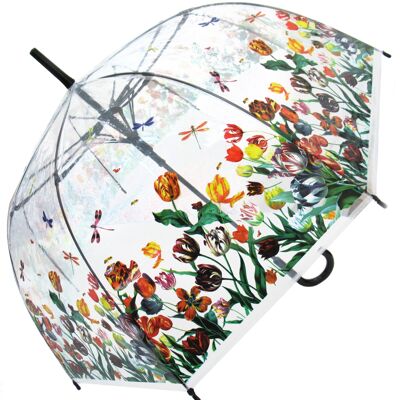 Regenschirm - Tulips Straight Transparent, Regenschirm, Parapluie, Paraguas