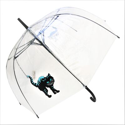 Umbrella - Cheshire Cat Straight Transparent, Regenschirm, Parapluie, Paraguas