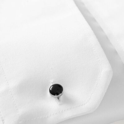 Camisa formal recta de corte entallado - Blanco