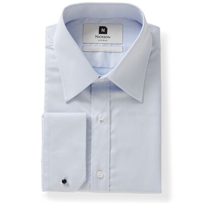 Formal Straight Point Slim Fit Shirt - Light Blue