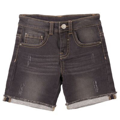 Schwarze Jeans-Bermudas für Jungen GEGUETON